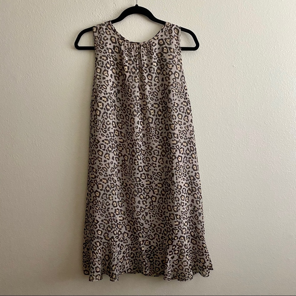 LOFT Leopard Print Dress NWOT Sz. L